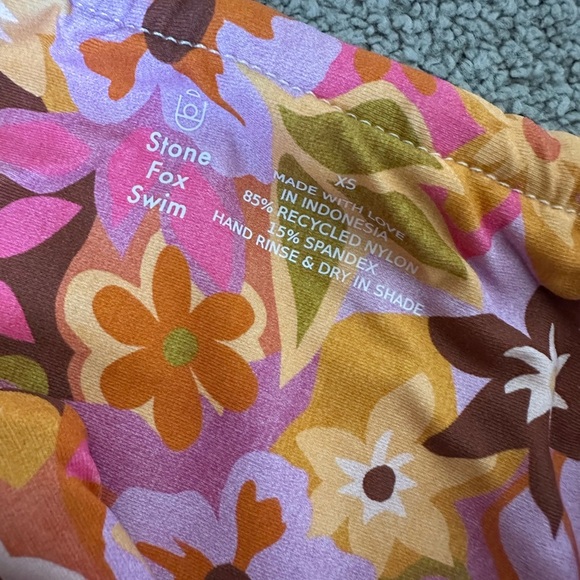 Stone Fox Swim Conch Top and Bijou Bottom Size XS in Retro Pop Bikini - Picture 5 of 9